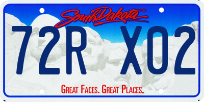 SD license plate 72RX02