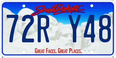 SD license plate 72RY48