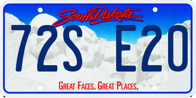 SD license plate 72SE20