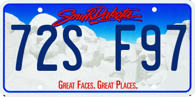 SD license plate 72SF97