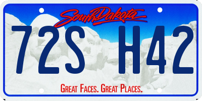 SD license plate 72SH42