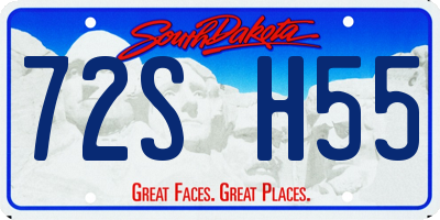 SD license plate 72SH55