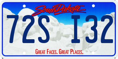 SD license plate 72SI32