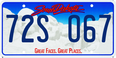 SD license plate 72SO67