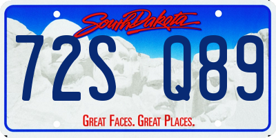SD license plate 72SQ89
