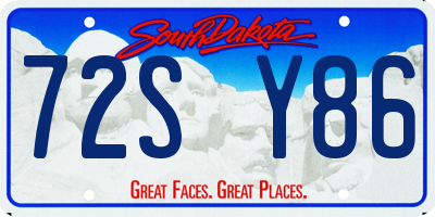 SD license plate 72SY86