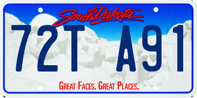 SD license plate 72TA91