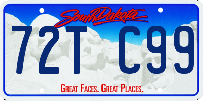 SD license plate 72TC99