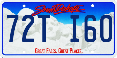 SD license plate 72TI60