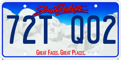 SD license plate 72TQ02