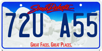 SD license plate 72UA55