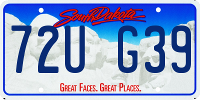 SD license plate 72UG39