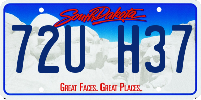 SD license plate 72UH37