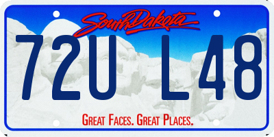 SD license plate 72UL48
