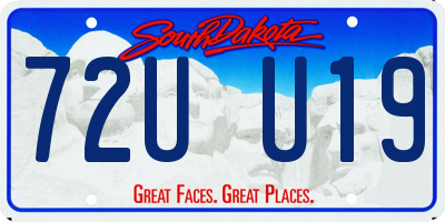 SD license plate 72UU19