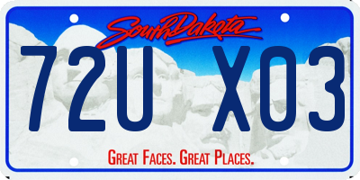 SD license plate 72UX03