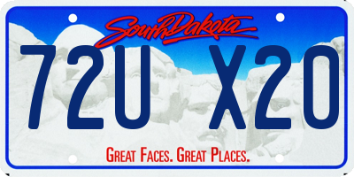 SD license plate 72UX20