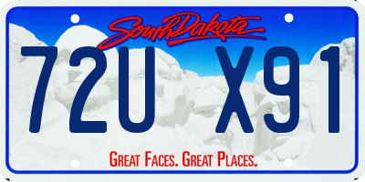 SD license plate 72UX91