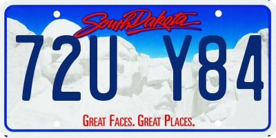 SD license plate 72UY84