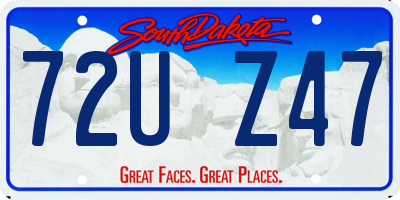 SD license plate 72UZ47