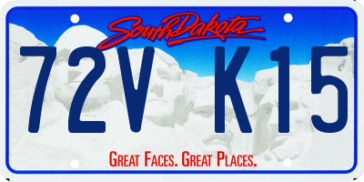 SD license plate 72VK15