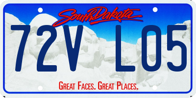 SD license plate 72VL05