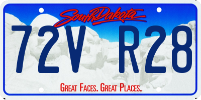 SD license plate 72VR28