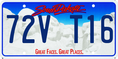 SD license plate 72VT16