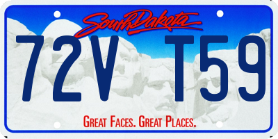 SD license plate 72VT59