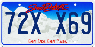 SD license plate 72XX69