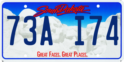 SD license plate 73AI74