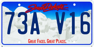 SD license plate 73AV16
