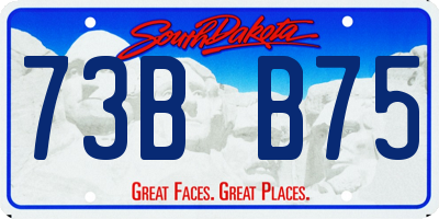 SD license plate 73BB75