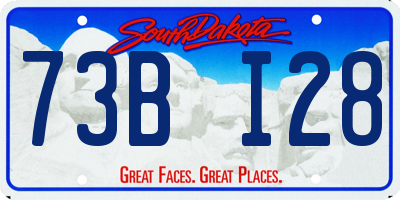 SD license plate 73BI28