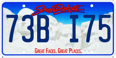 SD license plate 73BI75