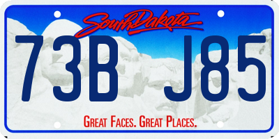 SD license plate 73BJ85