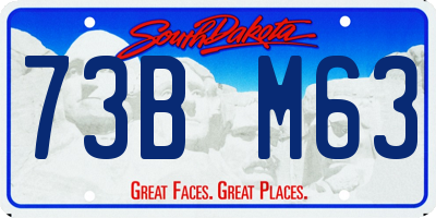 SD license plate 73BM63