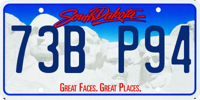 SD license plate 73BP94