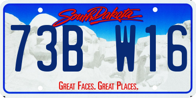 SD license plate 73BW16