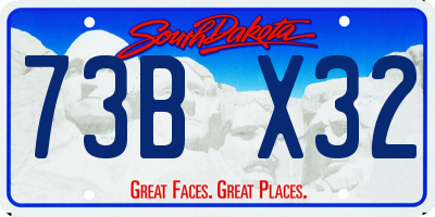 SD license plate 73BX32