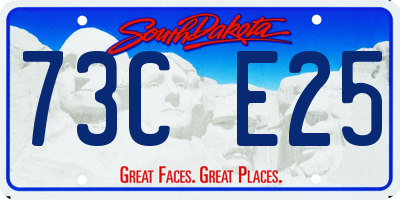 SD license plate 73CE25