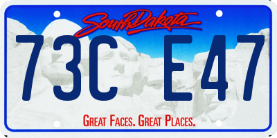 SD license plate 73CE47