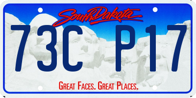 SD license plate 73CP17