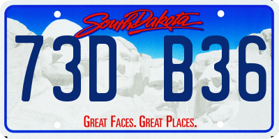 SD license plate 73DB36