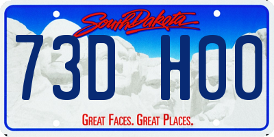 SD license plate 73DH00