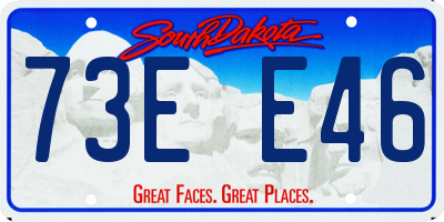 SD license plate 73EE46