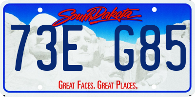 SD license plate 73EG85