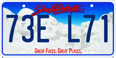 SD license plate 73EL71