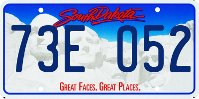 SD license plate 73EO52