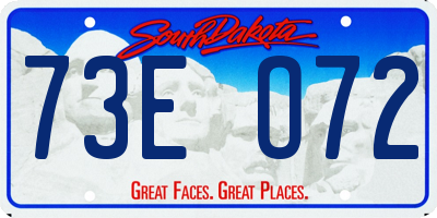 SD license plate 73EO72